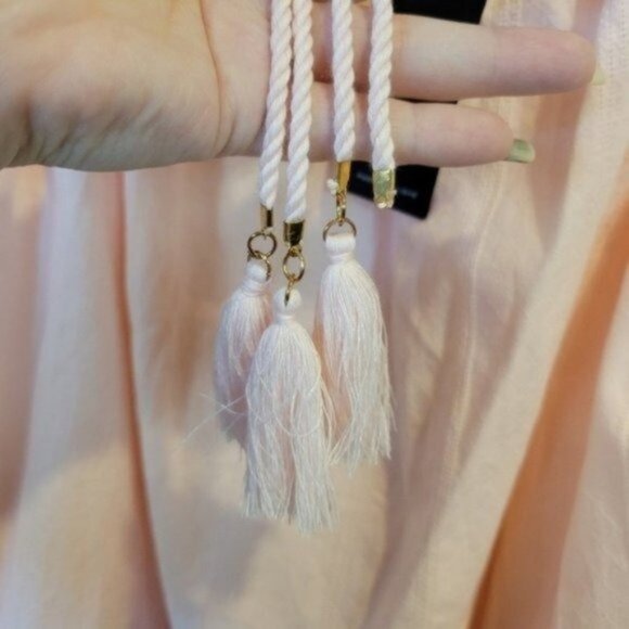 Lulu's | Tassel Adjustable Straps Mini Dress Light Pink - Picture 7 of 8